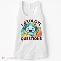 Retro Funny Axolotl I Axolotl Questions Cute Axolotl Women's Tank Top thumb 0