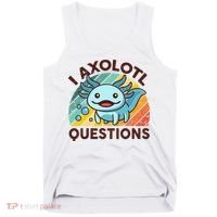 Retro Funny Axolotl I Axolotl Questions Cute Axolotl Tank Top thumb 0