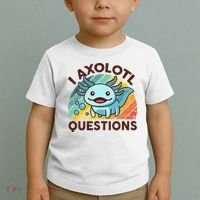 Retro Funny Axolotl I Axolotl Questions Cute Axolotl Toddler T-Shirt thumb 2
