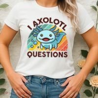 Retro Funny Axolotl I Axolotl Questions Cute Axolotl Women's T-Shirt thumb 2