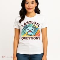 Retro Funny Axolotl I Axolotl Questions Cute Axolotl Women's T-Shirt thumb 4