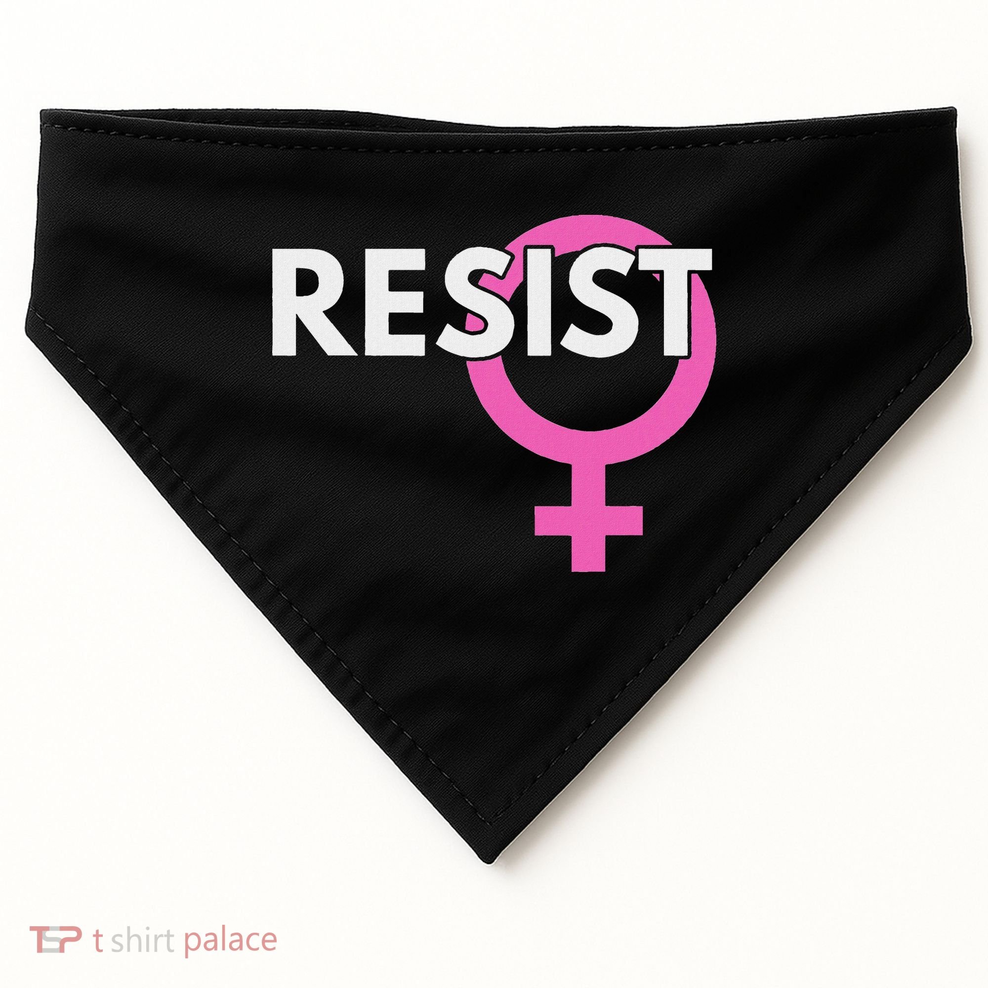 Resist Feminist Anti Trump USA-Made Doggie Bandana