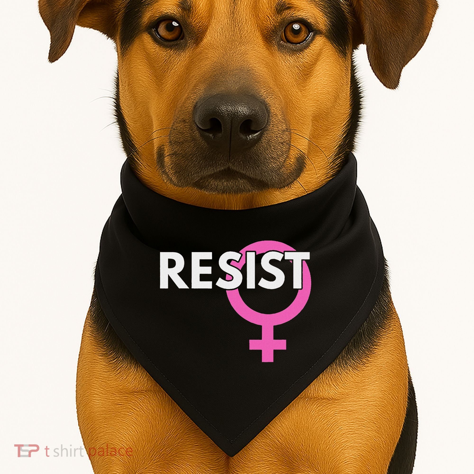 Resist Feminist Anti Trump USA-Made Doggie Bandana