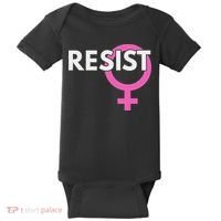 Resist Feminist Anti Trump Baby Bodysuit thumb 0