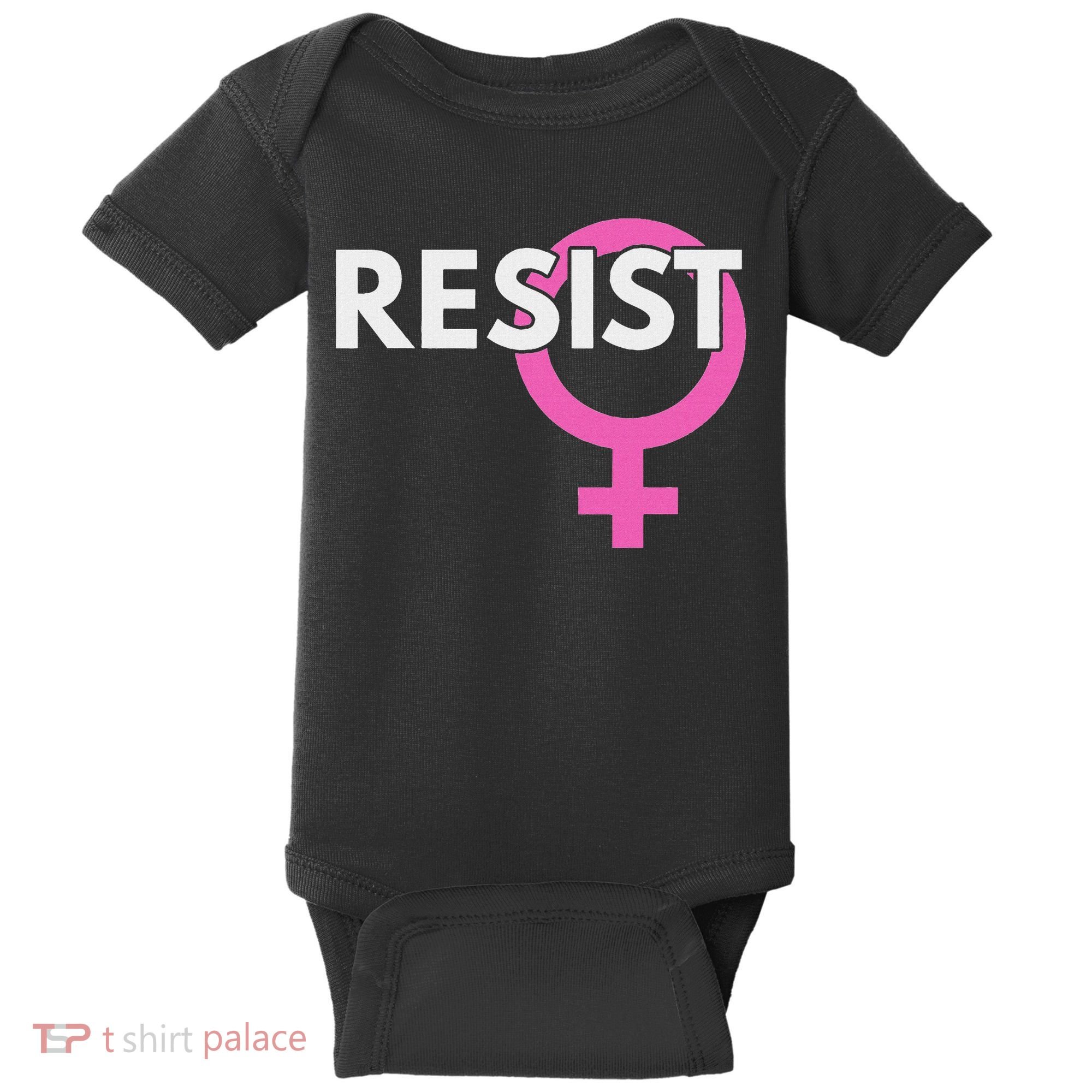 Resist Feminist Anti Trump Baby Bodysuit