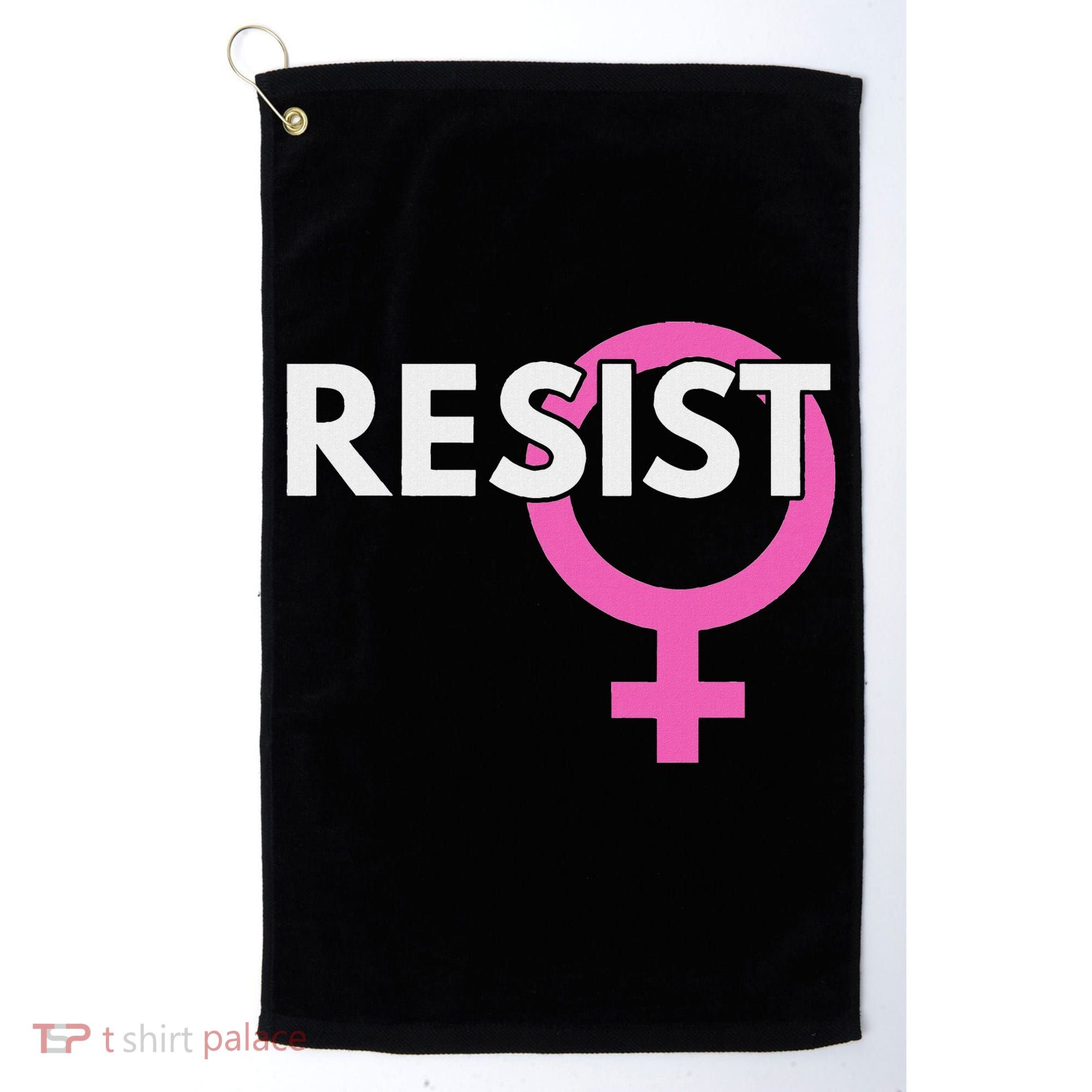 Resist Feminist Anti Trump Golf Towel