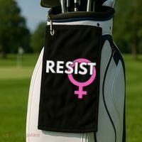 Resist Feminist Anti Trump Golf Towel thumb 2