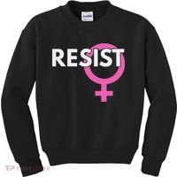 Resist Feminist Anti Trump Kids Sweatshirt thumb 0