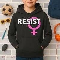Resist Feminist Anti Trump Kids Hoodie thumb 2