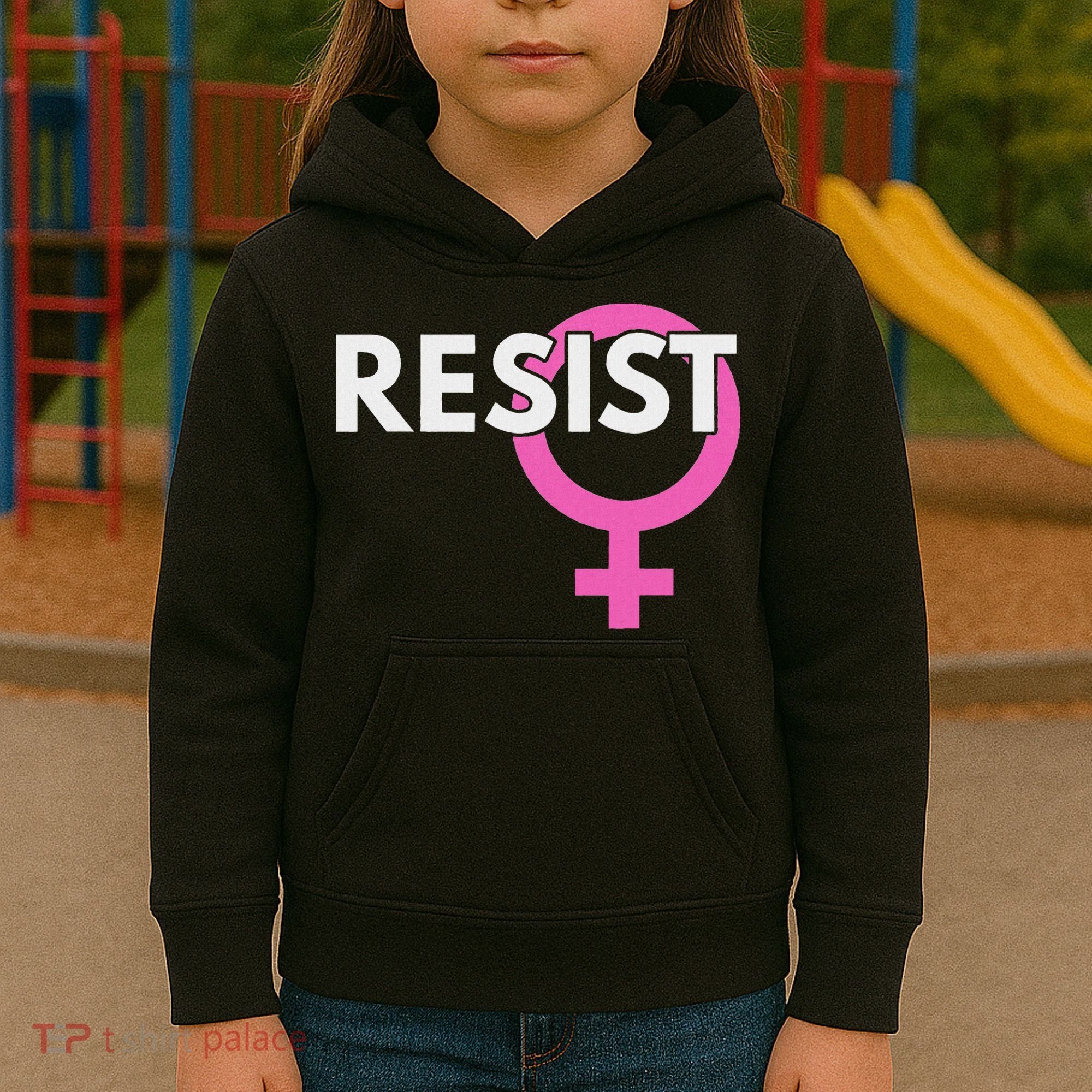 Resist Feminist Anti Trump Kids Hoodie