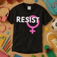 Resist Feminist Anti Trump Kids T-Shirt thumb 3
