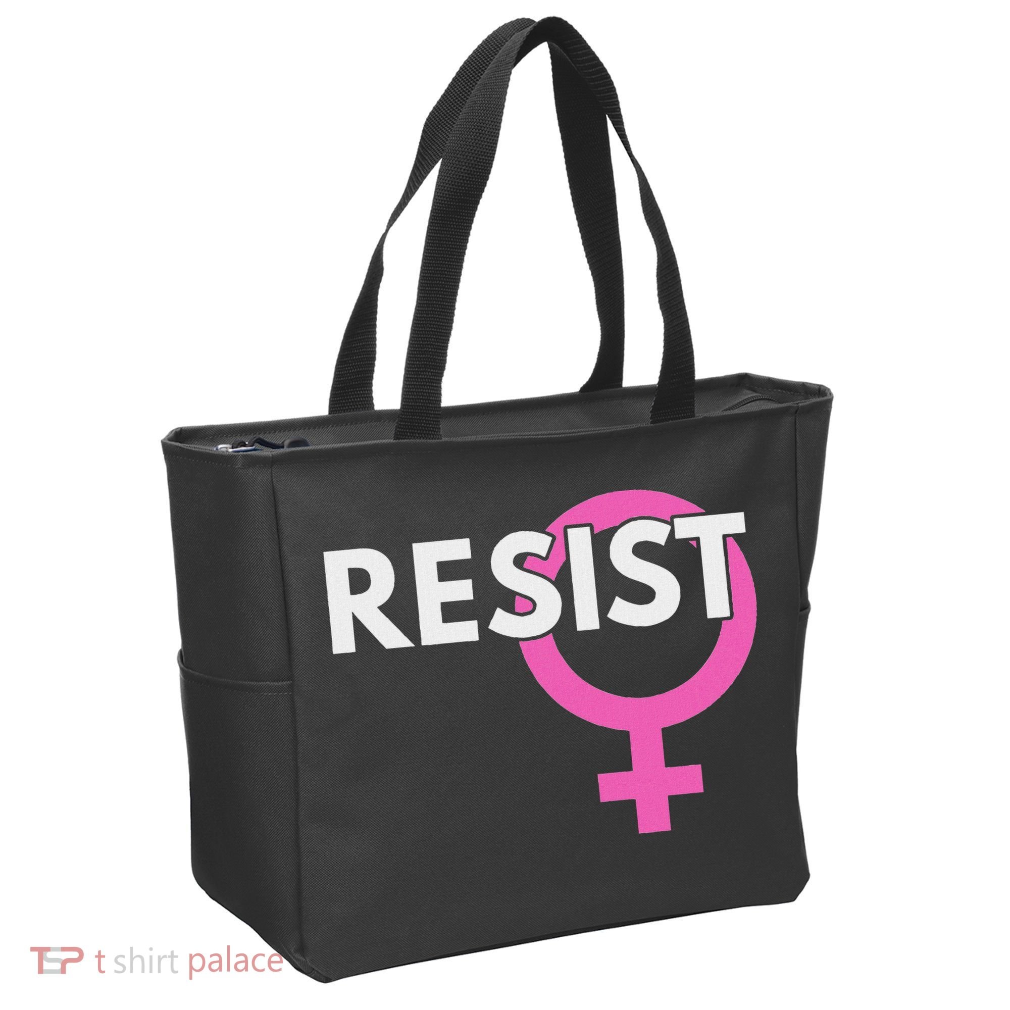 Resist Feminist Anti Trump Tote Bag