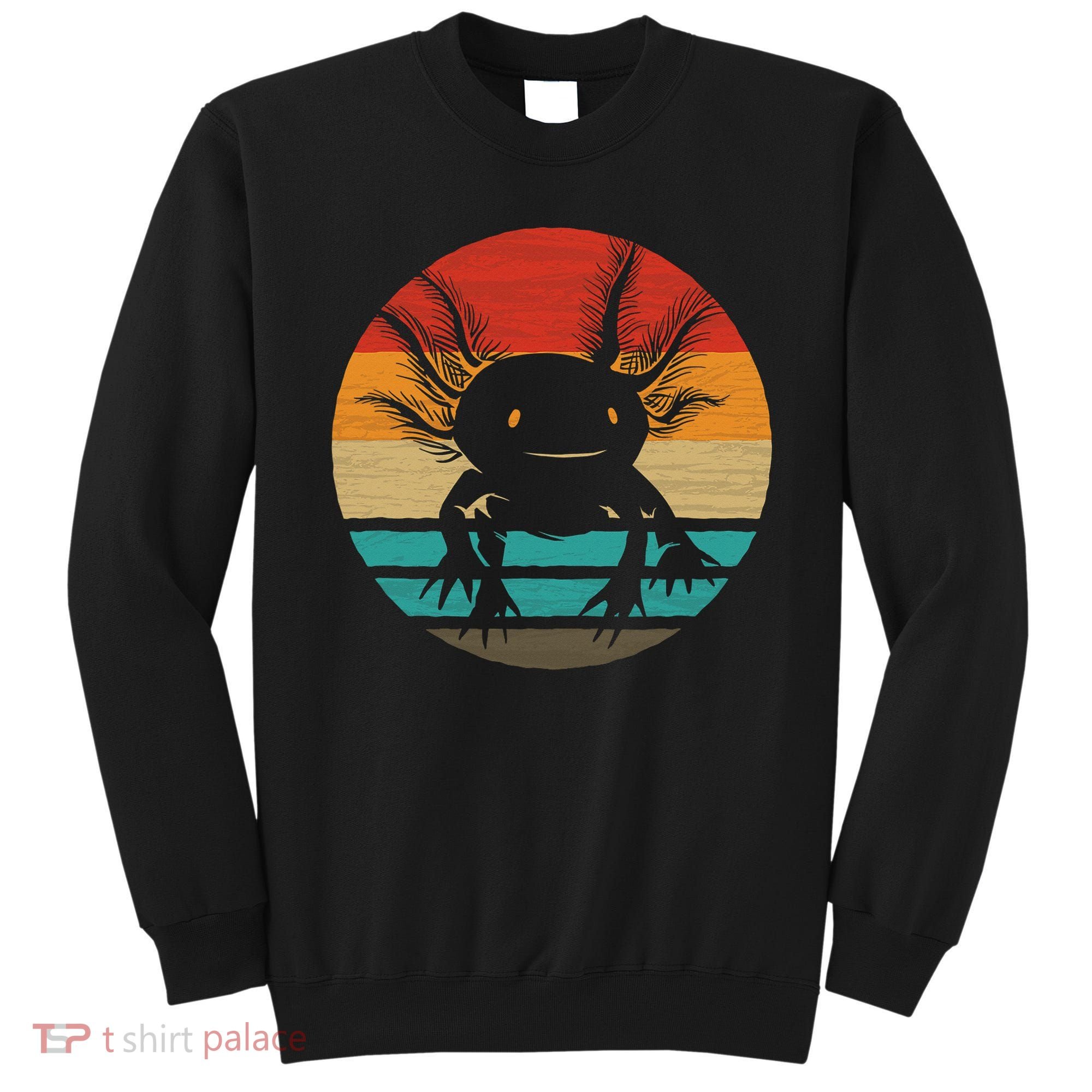 Retro Funny Axolotl I Axolotl Questions Cute Axolotl  Sweatshirt