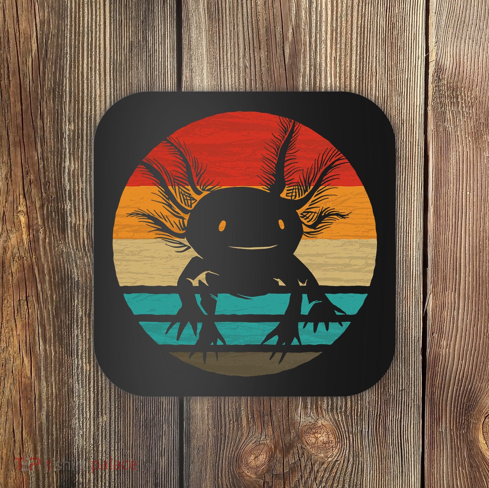 Retro Funny Axolotl I Axolotl Questions Cute Axolotl  Coaster