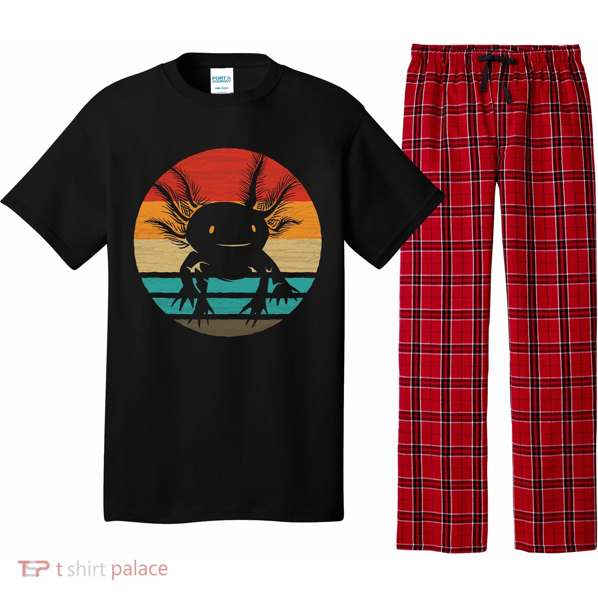 Retro Funny Axolotl I Axolotl Questions Cute Axolotl  Pajama Set
