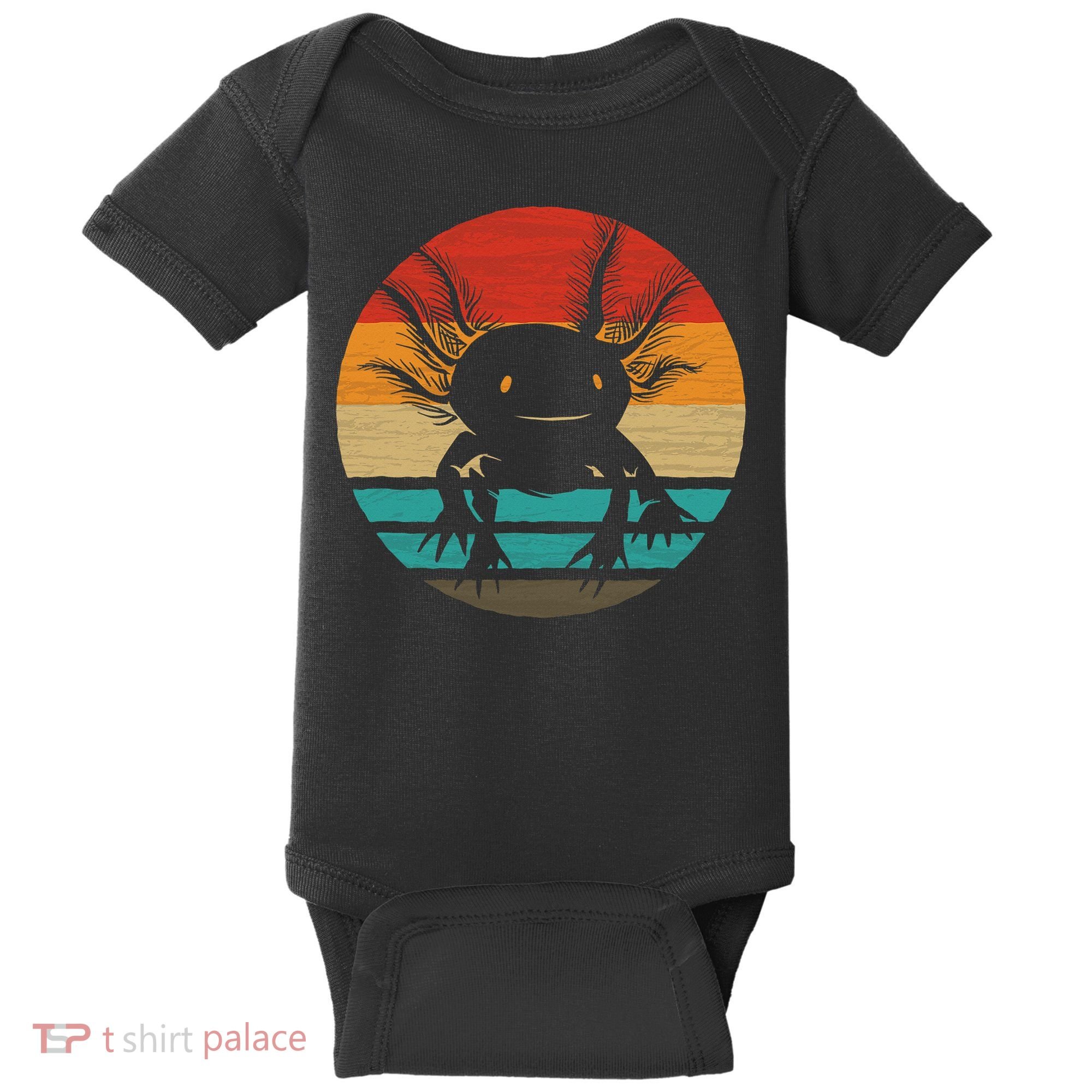 Retro Funny Axolotl I Axolotl Questions Cute Axolotl  Baby Bodysuit