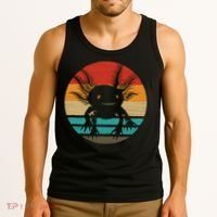 Retro Funny Axolotl I Axolotl Questions Cute Axolotl  Tank Top thumb 3