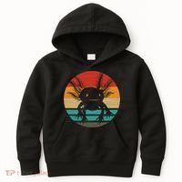 Retro Funny Axolotl I Axolotl Questions Cute Axolotl  Kids Hoodie thumb 0
