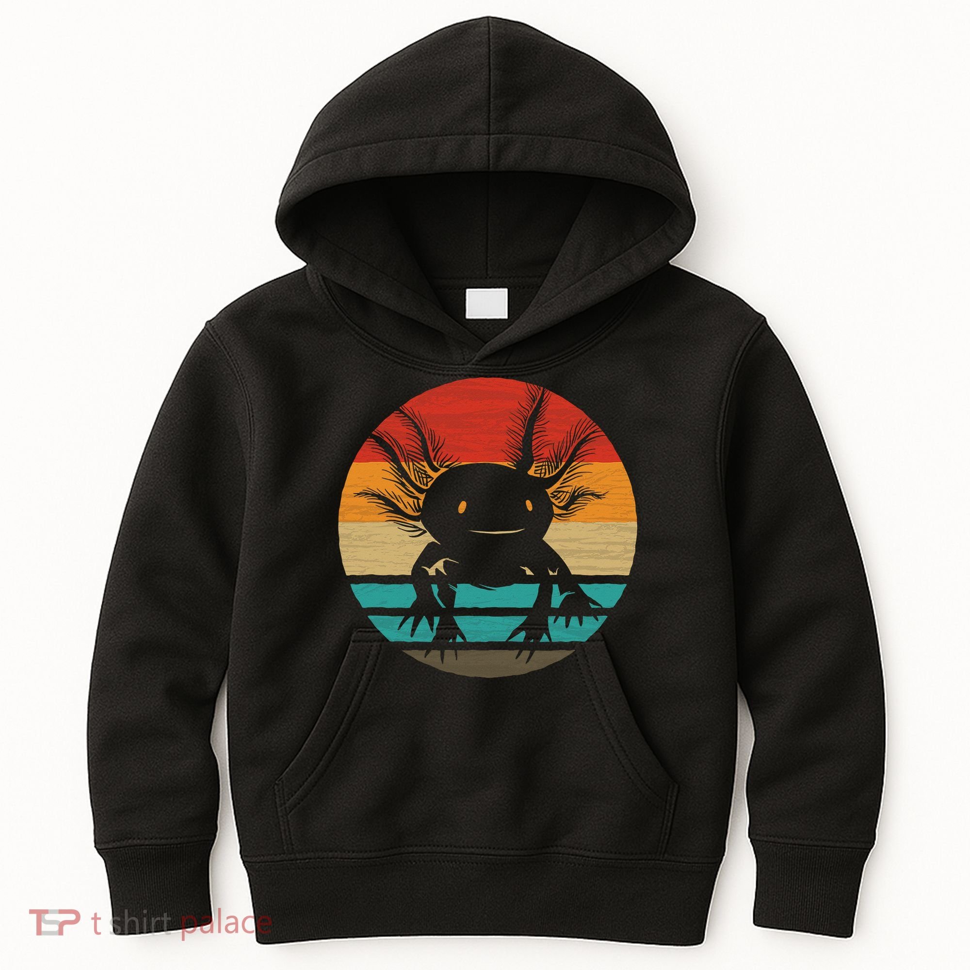 Retro Funny Axolotl I Axolotl Questions Cute Axolotl  Kids Hoodie