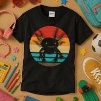 Retro Funny Axolotl I Axolotl Questions Cute Axolotl  Kids T-Shirt thumb 3