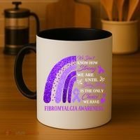 Rainbow Fibromyalgia Awareness Being Strong Is Choice Cute Gift Coffee Mug thumb 4