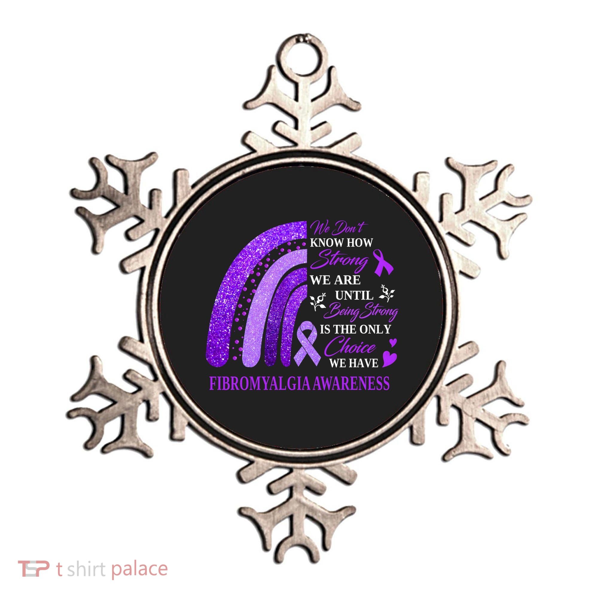 Rainbow Fibromyalgia Awareness Being Strong Is Choice Cute Gift Ornament