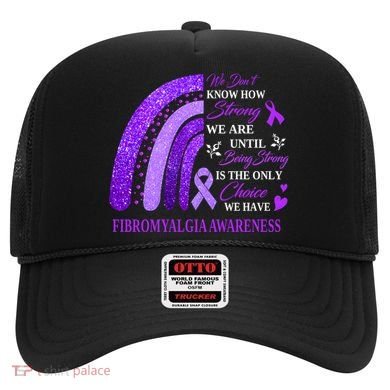 Rainbow Fibromyalgia Awareness Being Strong Is Choice Cute Gift Hat