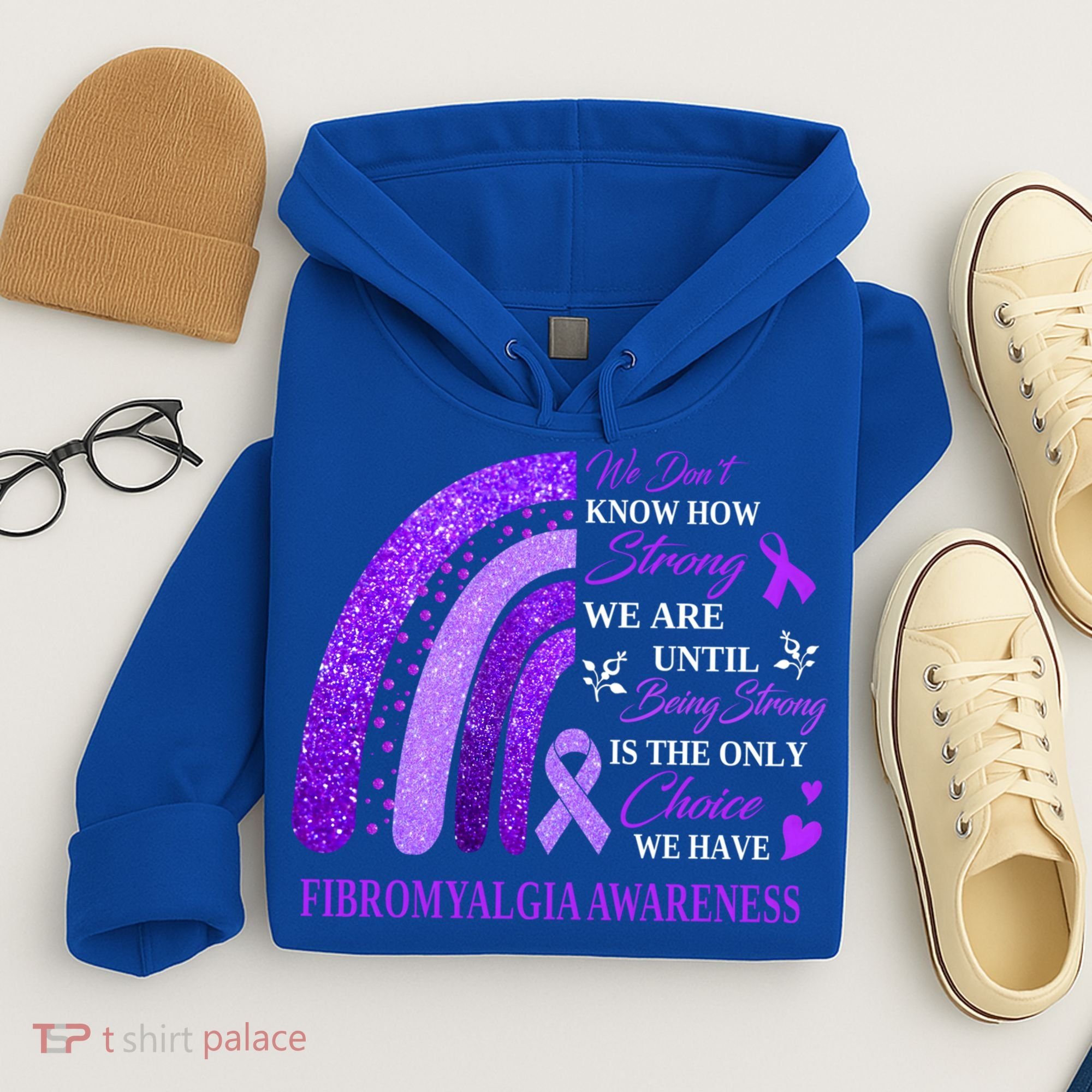 Rainbow Fibromyalgia Awareness Being Strong Is Choice Cute Gift Hoodie