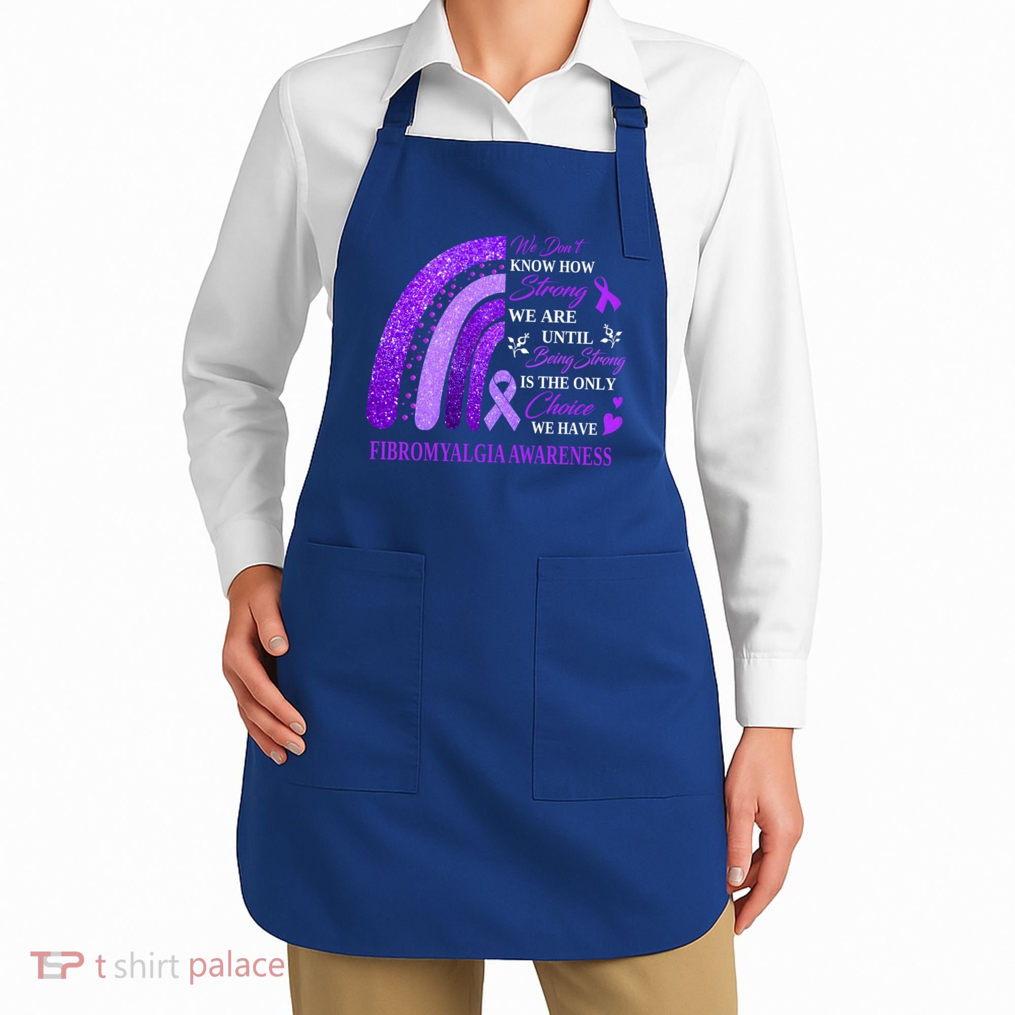 Rainbow Fibromyalgia Awareness Being Strong Is Choice Cute Gift Apron