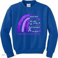 Rainbow Fibromyalgia Awareness Being Strong Is Choice Cute Gift Kids Sweatshirt thumb 0