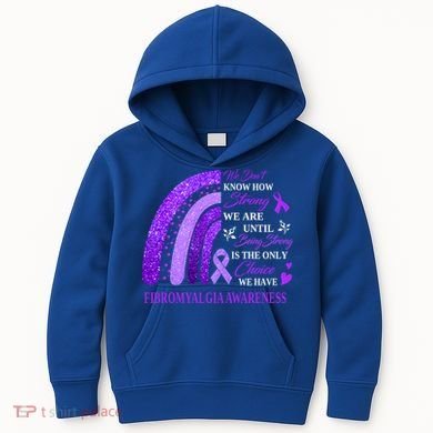 Rainbow Fibromyalgia Awareness Being Strong Is Choice Cute Gift Kids Hoodie