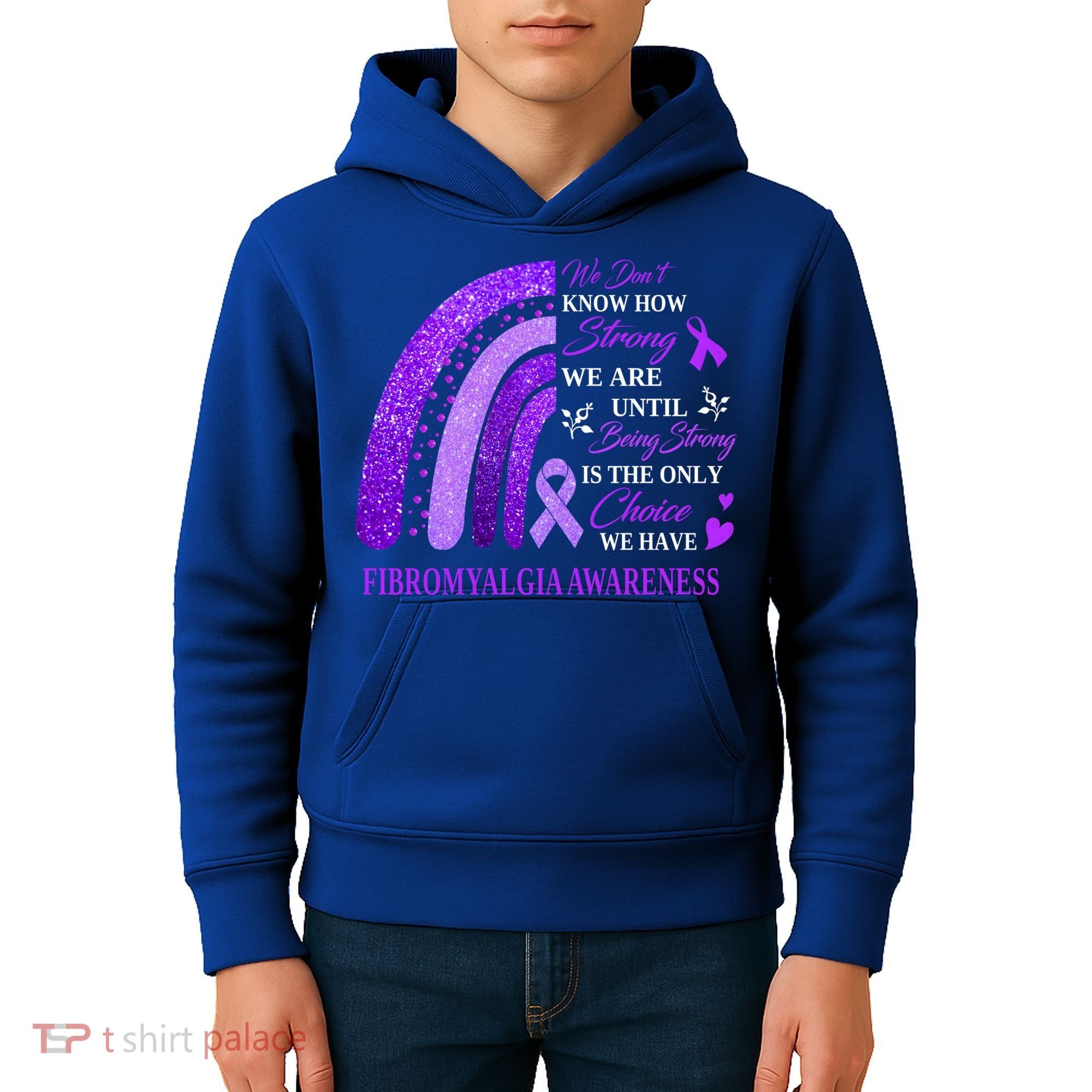 Rainbow Fibromyalgia Awareness Being Strong Is Choice Cute Gift Kids Hoodie