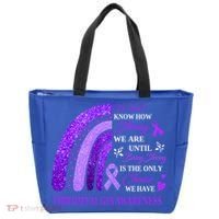 Rainbow Fibromyalgia Awareness Being Strong Is Choice Cute Gift Tote Bag thumb 0