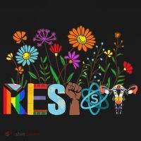 RESIST Floral Anti Trump Political Protest Not My President Women's Hoodie thumb 2