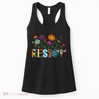 RESIST Floral Anti Trump Political Protest Not My President Women's Tank Top thumb 0