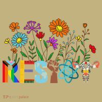 RESIST Floral Anti Trump Political Protest Not My President Mousepad thumb 1