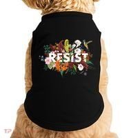 Resist Floral Anti Trump Political Protest Doggie Tank thumb 0