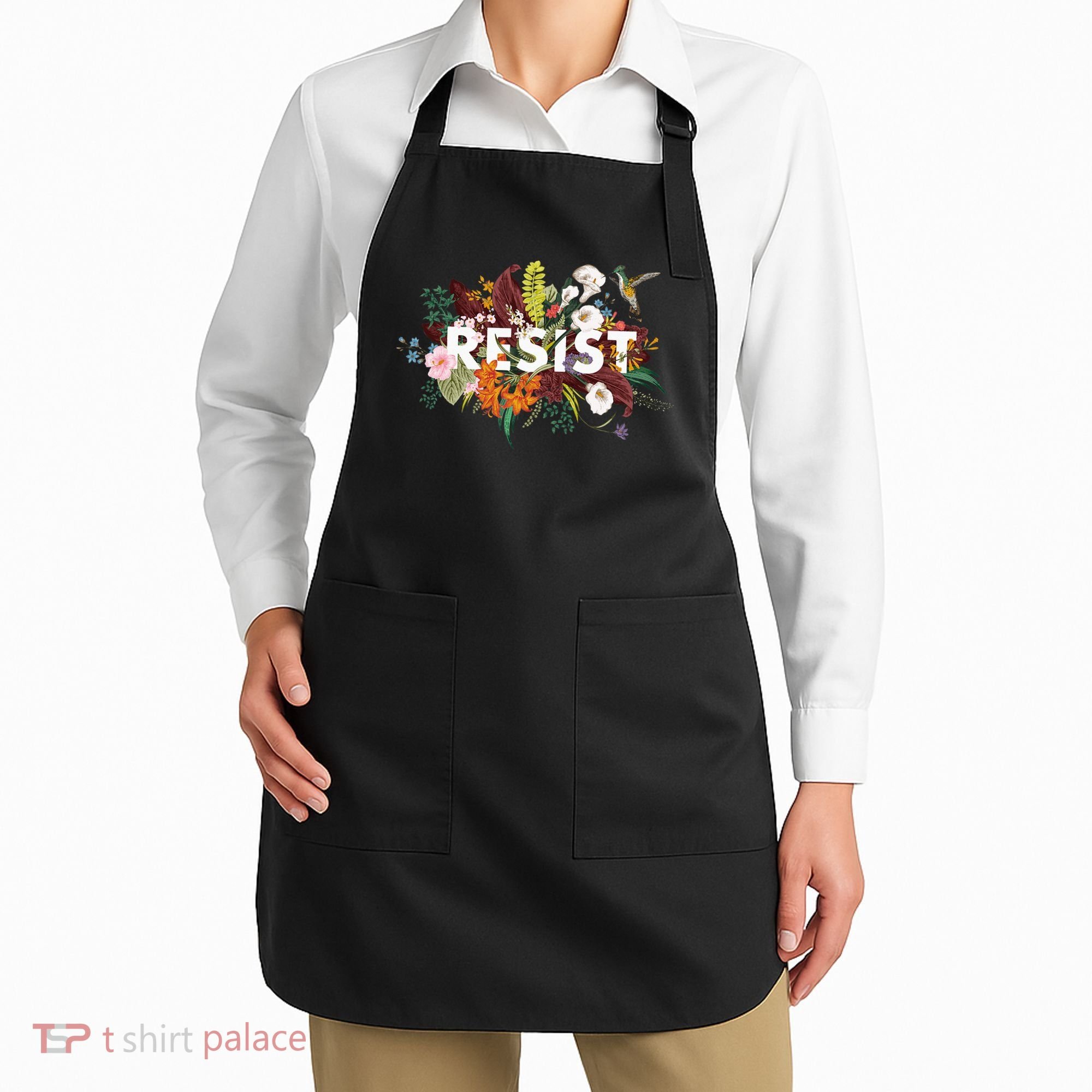 Resist Floral Anti Trump Political Protest Apron