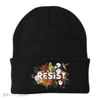 Resist Floral Anti Trump Political Protest Beanie thumb 0