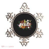 Resist Floral Anti Trump Political Protest Ornament thumb 0