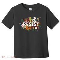 Resist Floral Anti Trump Political Protest Toddler T-Shirt thumb 0