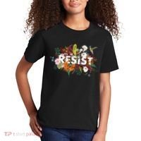 Resist Floral Anti Trump Political Protest Kids T-Shirt thumb 2