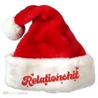Relationshit Funny Anti Valentine Santa Hat thumb 0
