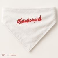 Relationshit Funny Anti Valentine USA-Made Doggie Bandana thumb 0