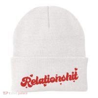Relationshit Funny Anti Valentine Beanie thumb 0