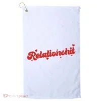 Relationshit Funny Anti Valentine Golf Towel thumb 0