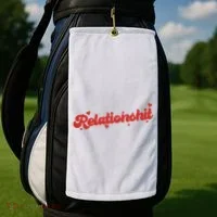 Relationshit Funny Anti Valentine Golf Towel thumb 2