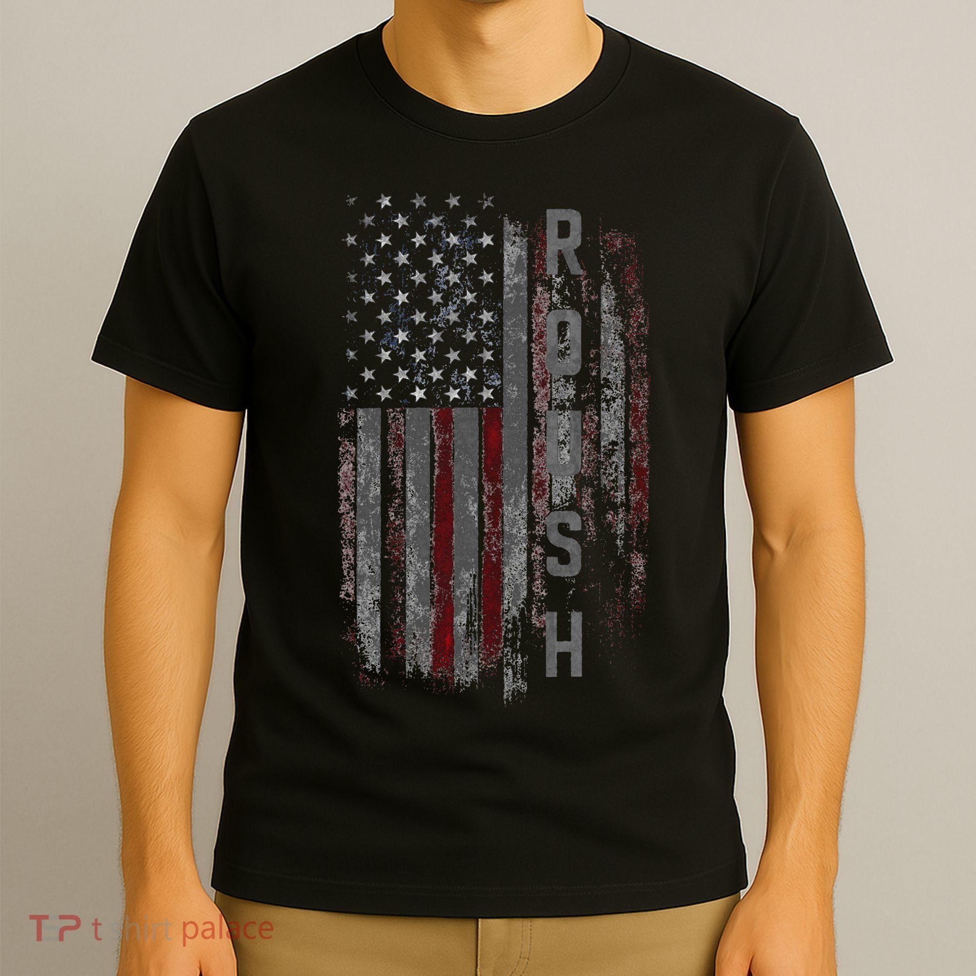 Roush Family American Flag T-Shirt