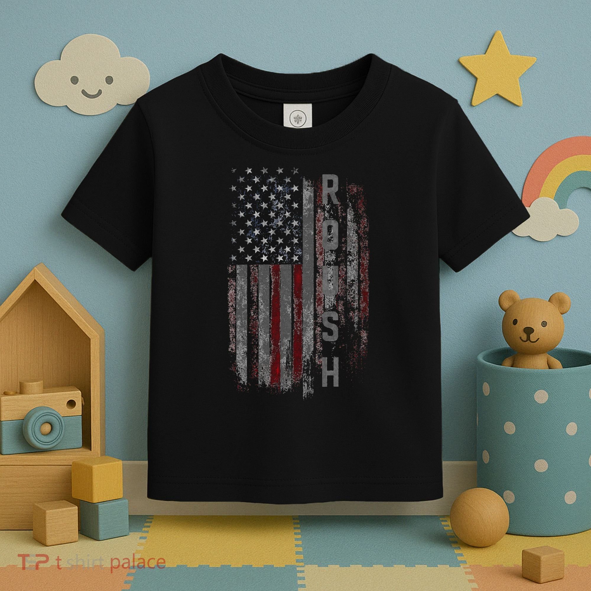 Roush Family American Flag Toddler T-Shirt