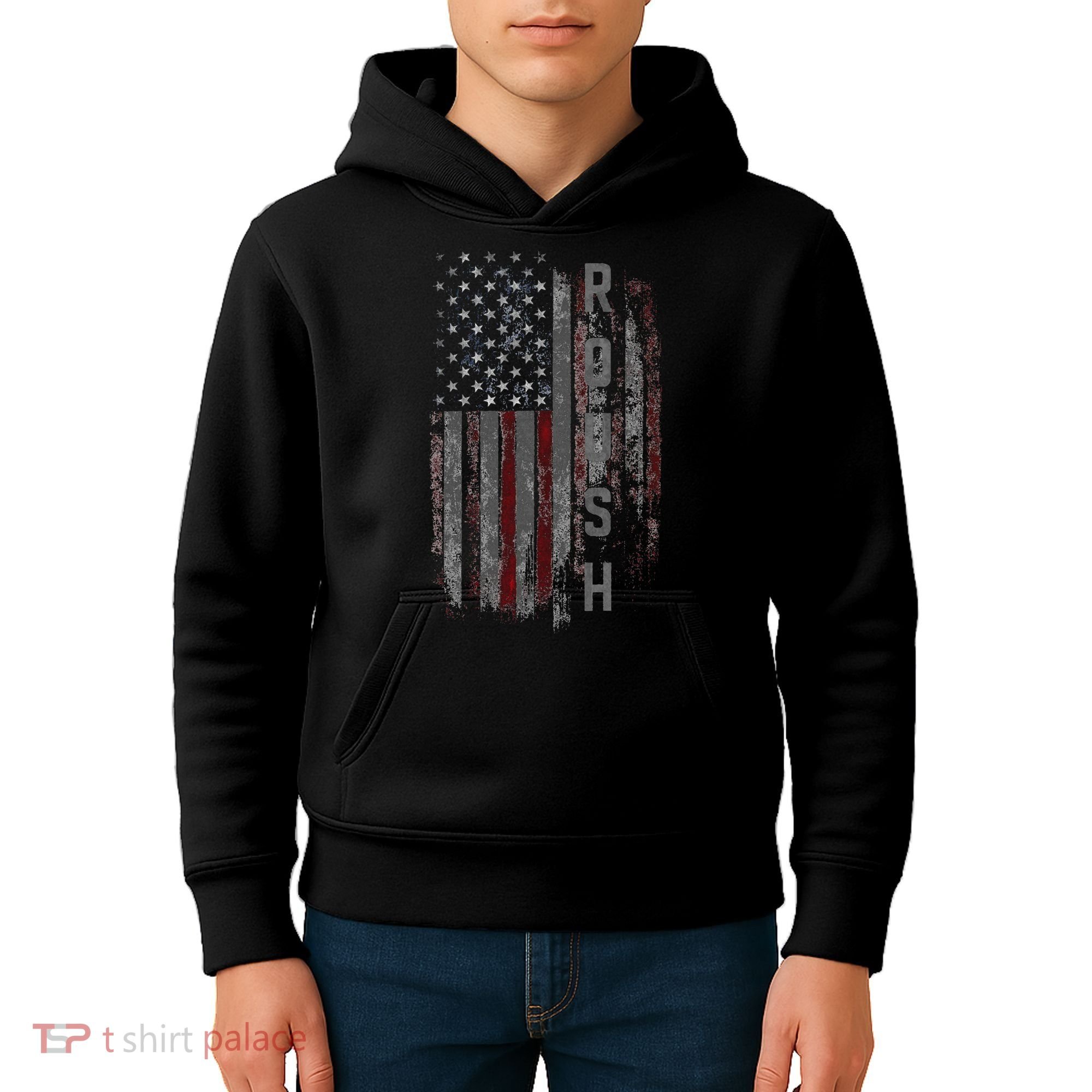 Roush Family American Flag Kids Hoodie